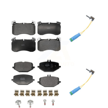 Front Rear Semi-Metallic Brake Pads & Wear Sensor Kit For 20-22 Mercedes-Benz GLS450 3.0L KPW-101453