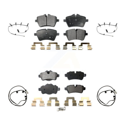 Front Rear Semi-Metallic Disc Brake Pads And Wear Sensors Kit For Mini Cooper KPW-101486