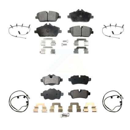 Front Rear Semi-Metallic Disc Brake Pads And Wear Sensors Kit For Mini Cooper KPW-101487