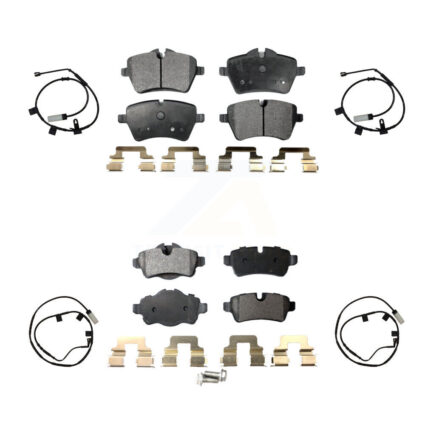 Front Rear Semi-Metallic Disc Brake Pads And Wear Sensors Kit For Mini Cooper KPW-101495