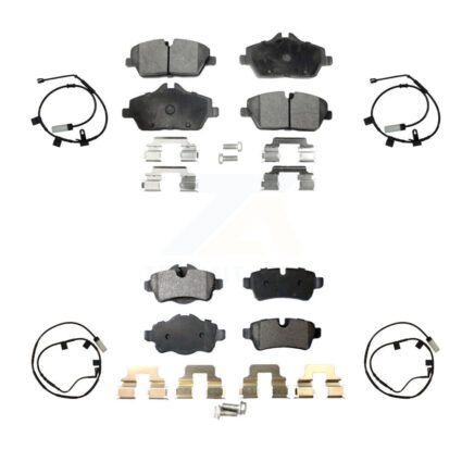 Front Rear Semi-Metallic Disc Brake Pads And Wear Sensors Kit For Mini Cooper KPW-101496