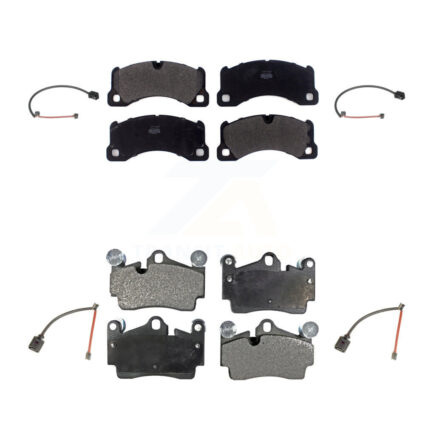 Front Rear Semi-Metallic Disc Brake Pads And Wear Sensors Kit For Porsche Cayenne KPW-101508