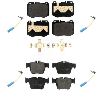 Front Rear Semi-Metallic Disc Brake Pads And Wear Sensors Kit For Mercedes-Benz GLC300 KPW-101514