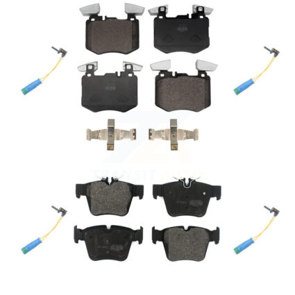 Front Rear Semi-Metallic Disc Brake Pads And Wear Sensors Kit For Mercedes-Benz GLC300 KPW-101515