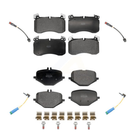 Front Rear Semi-Metallic Brake Pad & Wear Sensor Kit For 19-22 Mercedes-Benz G63 AMG 4.0L KPW-101517