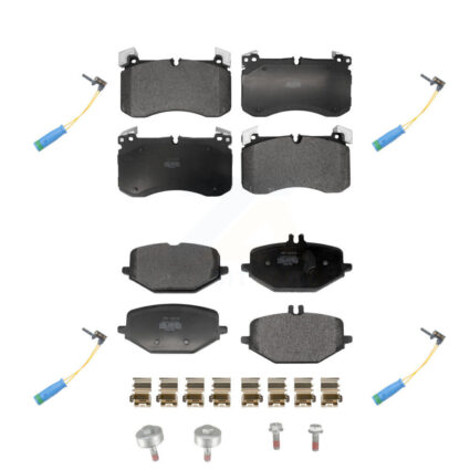 Front Rear Semi-Metallic Brake Pads & Wear Sensor Kit For 20-22 Mercedes-Benz GLS450 3.0L KPW-101520
