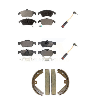 Front Rear Semi-Metallic Brake Pad And Extra Wear Sensor Kit (5Pc) For Mercedes-Benz E350 KPW-101537