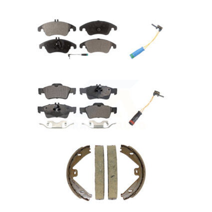 Front Rear Semi-Metallic Brake Pad And Extra Wear Sensor Kit (5Pc) For Mercedes-Benz E400 KPW-101540