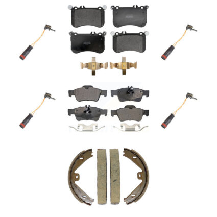 Front Rear Semi-Metallic Brake Pads & Wear Sensor Kit (7Pc) For Mercedes-Benz CLS550 E550 KPW-101542