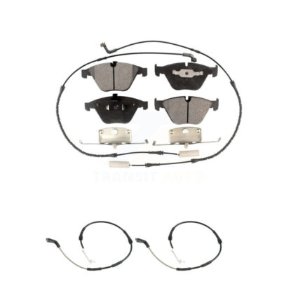 Front Semi-Metallic Brake Pad & Extra Wear Sensor Kit For 2013 BMW X1 xDrive35i with 3.0L KPW-101581