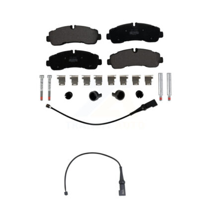 Rear Semi-Metallic Disc Brake Pads And Wear Sensors Kit For 2020 Ford Transit-350 HD AWD KPW-101603