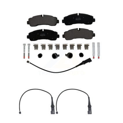 Rear Semi-Metallic Disc Brake Pads And Wear Sensors Kit For 2020 Ford Transit-350 HD AWD KPW-101626