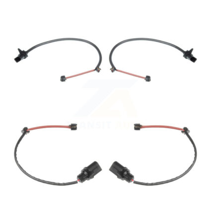 Front Rear Brake Pads Wear Sensor (4 Pack) For Porsche Macan with Ceramic Rotor KSE-100400