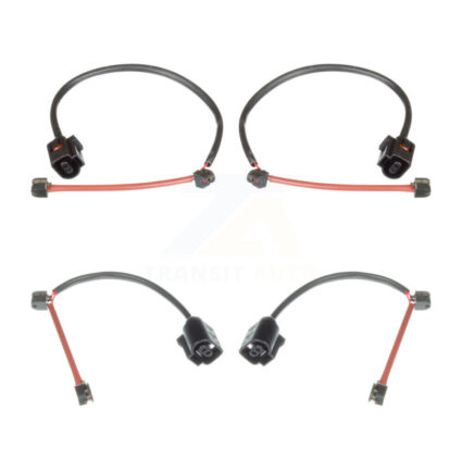 Front Rear Brake Pads Wear Sensor (4 Pack) For 2009-2010 Porsche Cayenne Turbo with 4.8L KSE-100487