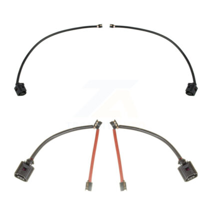 Front Rear Brake Pads Wear Sensor (4 Pack) For Audi Q7 with Ceramic Composite KSE-100501