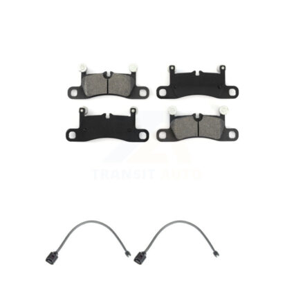 Rear Semi-Metallic Disc Brake Pads And Wear Sensors Kit For Porsche Cayenne with Harness KSW-100599