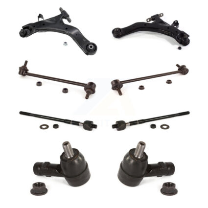 Front Control Arm Ball Joint Assembly Tie Rod End Link Kit (8Pc) For Kia Spectra Spectra5 KTR-100461