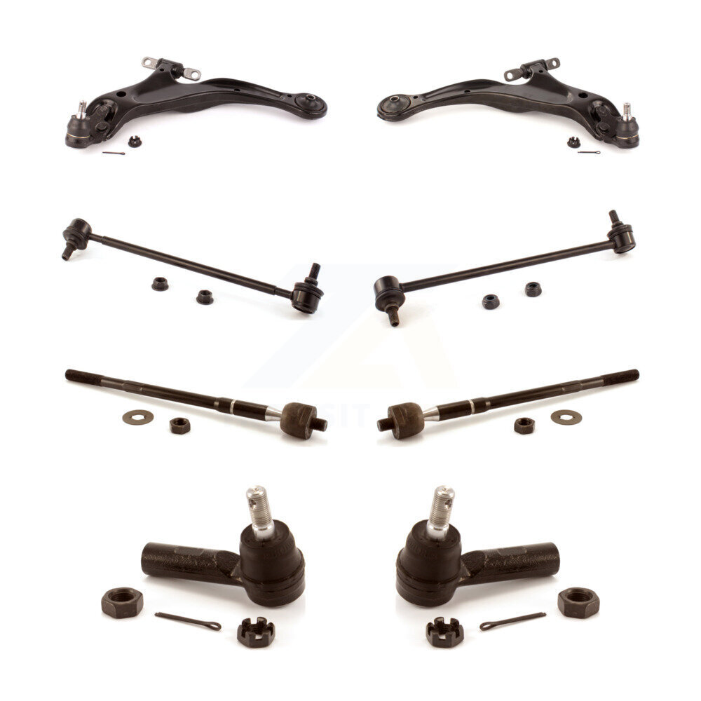 Front Control Arm Ball Joint Assembly Tie Rod End Link Kit (8Pc) For Toyota Solara Avalon KTR-100465