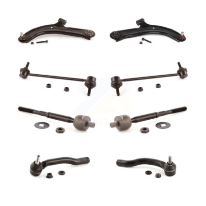 Front Suspension Control Arm Ball Joint Tie Rod End Link Kit (8Pc) For Nissan Versa Cube KTR-100549