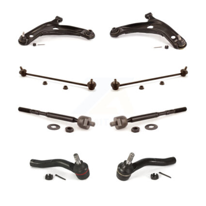 Front Control Arm And Ball Joint Tie Rod End Link Kit (8Pc) For 2006-2008 Toyota Yaris KTR-100550