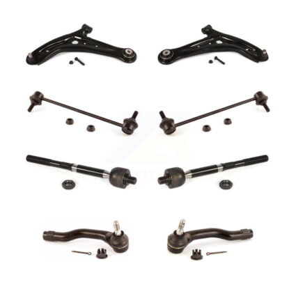 Front Suspension Control Arm Ball Joint Tie Rod End Link Kit (8Pc) For 2011-2014 Mazda 2 KTR-100566
