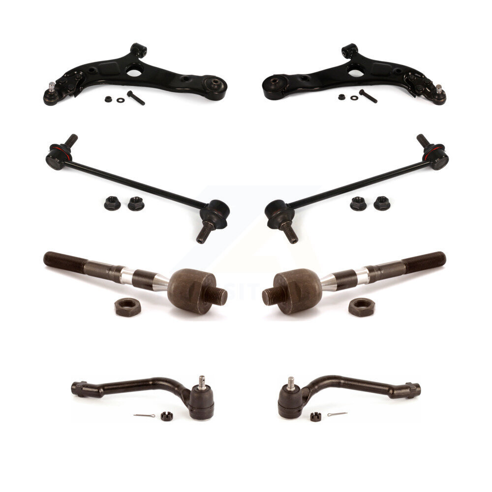 Front Control Arm And Ball Joint Tie Rod End Link Kit (8Pc) For Kia Optima Hyundai Sonata KTR-100574