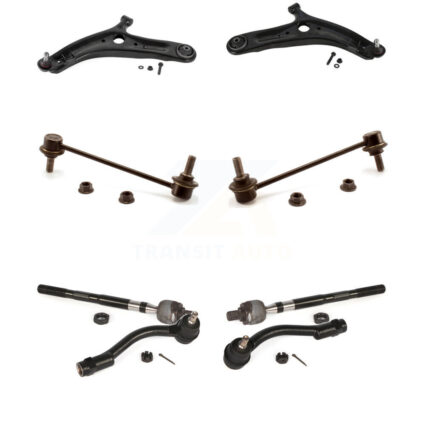 Front Suspension Control Arm Ball Joint Assembly Tie Rod End Link Kit (8Pc) For Kia Soul KTR-100615