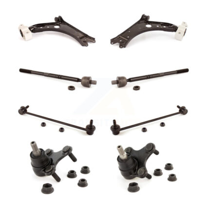 Front Suspension Control Arm Tie Rod End Link Ball Joint Kit (8Pc) For Volkswagen Jetta KTR-101103