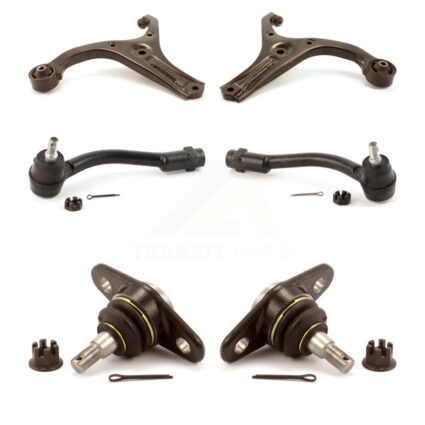 Front Suspension Control Arm Tie Rod End Ball Joint Kit (6Pc) For 2006-2011 Kia Rio Rio5 KTR-103994