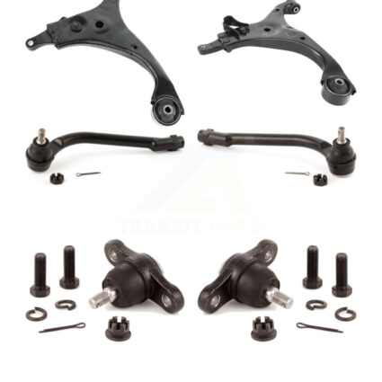 Front Suspension Control Arm Tie Rod End & Ball Joint Kit (6Pc) For Kia Forte Koup Forte5 KTR-104002
