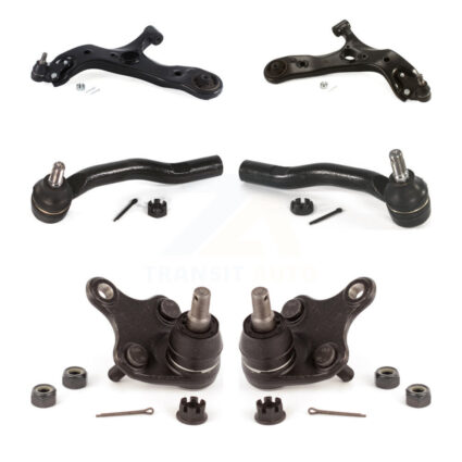 Front Suspension Control Arm Tie Rod End Ball Joint Kit (6Pc) For Toyota Prius V Corolla KTR-104004