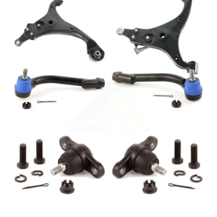 Front Suspension Control Arm With Tie Rod End & Ball Joint Kit (6Pc) For Kia Rondo Optima KTR-104007