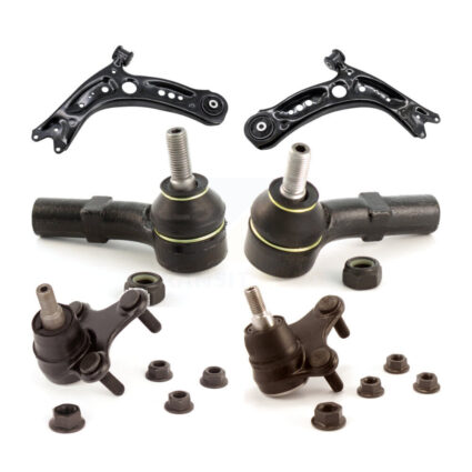 Front Suspension Control Arm Tie Rod End & Ball Joint Kit (6Pc) For Volkswagen Jetta Golf KTR-105138