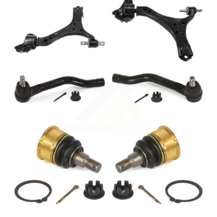 Front Suspension Control Arm With Tie Rod End And Ball Joint Kit (6Pc) For Honda Accord KTR-105146