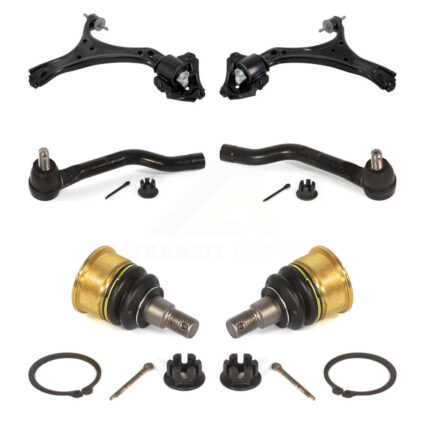 Front Suspension Control Arm Tie Rod End Ball Joint Kit (6Pc) For Honda Accord Acura TLX KTR-105294