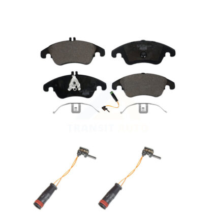 Front Ceramic Brake Pads Extra Wear Sensor Kit For Mercedes-Benz C300 E350 C350 E550 E250 KTW-101006