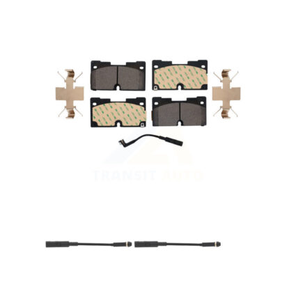 Front Ceramic Brake Pads Extra Wear Sensor Kit For GMC Chevrolet Silverado 1500 Sierra XL KTW-101065