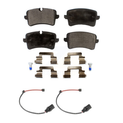 Rear Ceramic Disc Brake Pads And Wear Sensors Kit For Porsche Macan Audi A6 KTW-101253