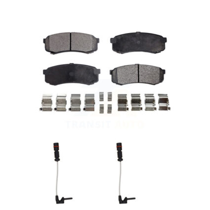 Rear Ceramic Disc Brake Pads And Wear Sensors Kit For 2000 Mercedes-Benz C43 AMG 4.3L KTW-101307