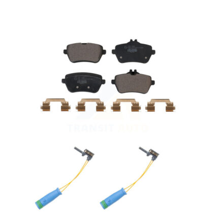Rear Ceramic Disc Brake Pads And Wear Sensors Kit For 2015 Mercedes-Benz S400 3.0L KTW-101384