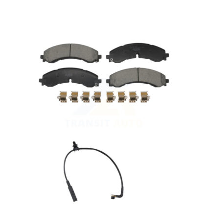Front Ceramic Brake Pad & Wear Sensor Kit For GMC Chevrolet Sierra 2500 HD Silverado 3500 KTW-101587