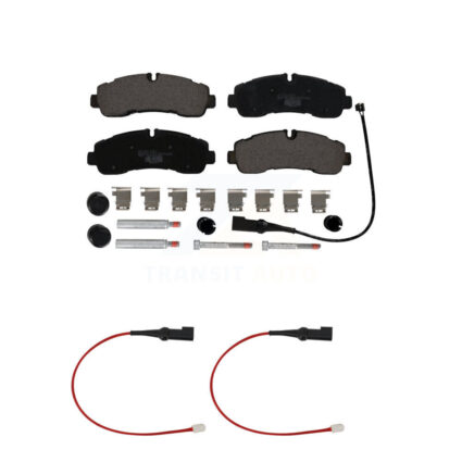 Rear Ceramic Disc Brake Pads And Wear Sensors Kit For 2020 Ford Transit-350 HD AWD KTW-101595
