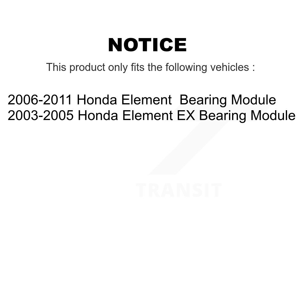 Rear Wheel Bearing Assembly Kit For Honda Element Module K70-100456 - Image 2