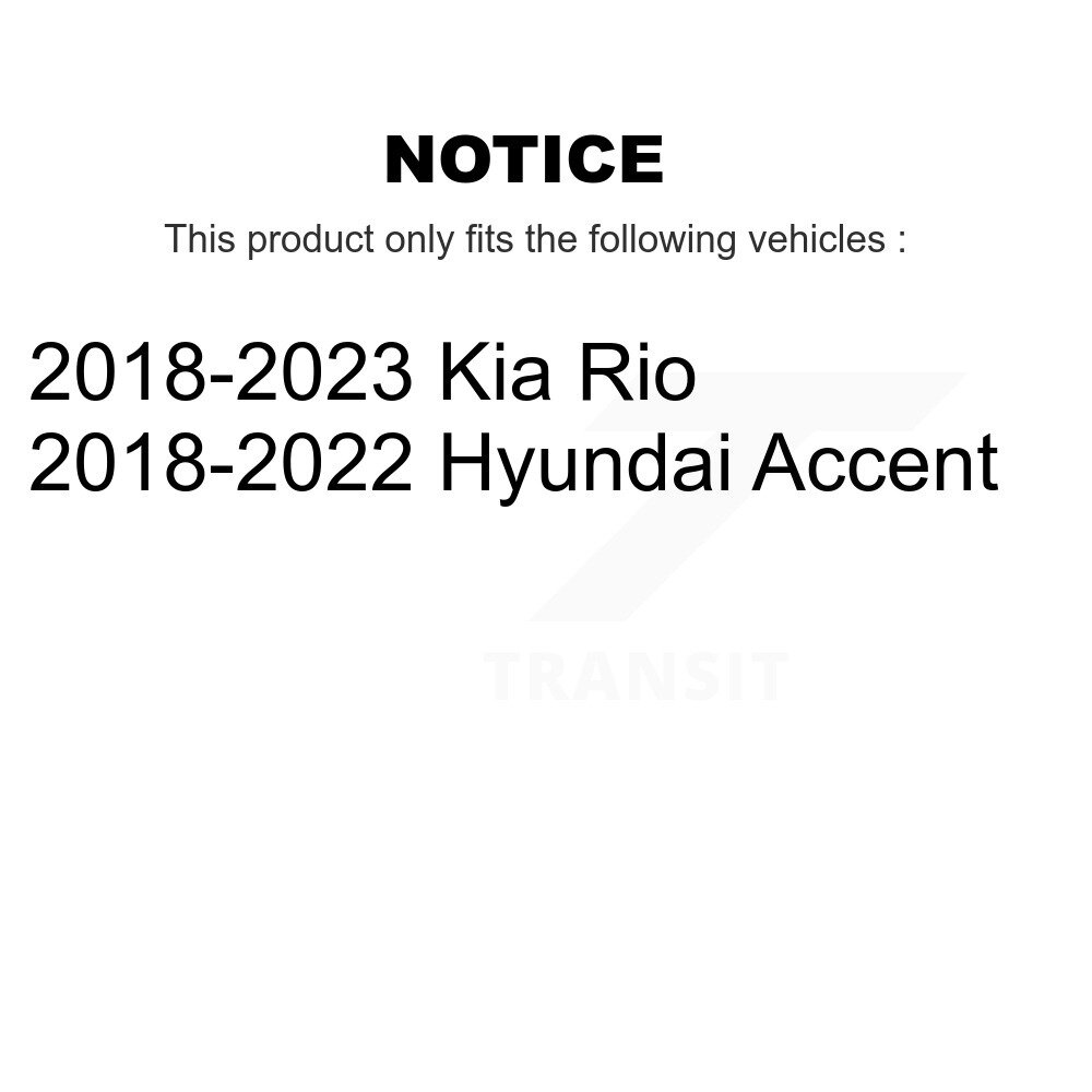 Rear Wheel Bearing And Hub Assembly Pair For Kia Rio Hyundai Accent K70-101980 - Image 2