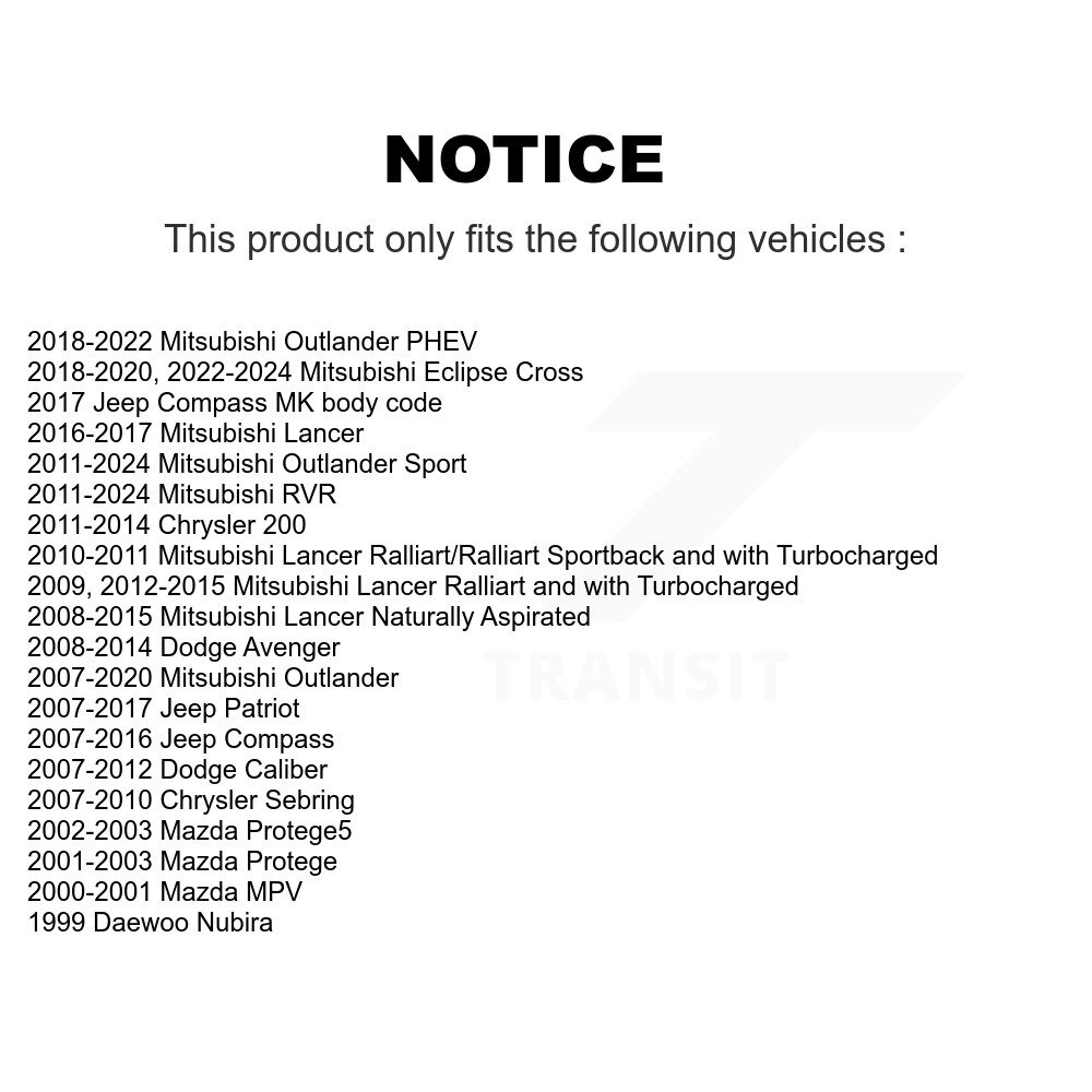 Front Link Pair For Mitsubishi Jeep RVR Outlander Lancer Patriot Dodge Chrysler Compass K72-100224 - Image 2