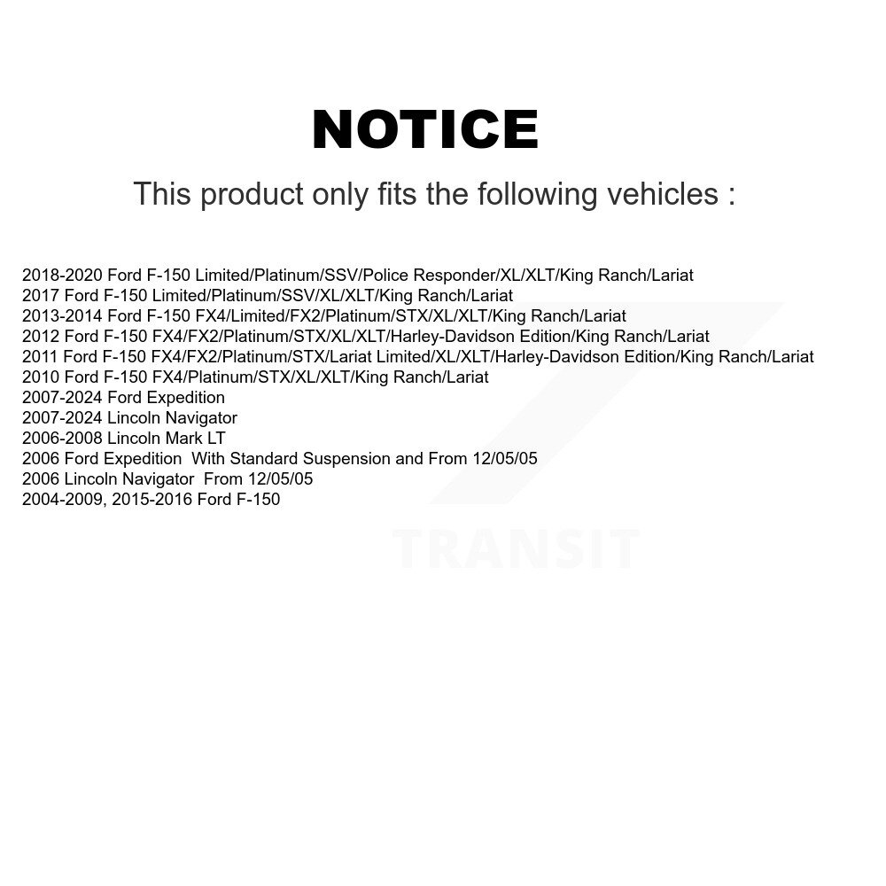 Front Upper Control Arm & Ball Joint Kit For Ford F-150 Expedition Lincoln Navigator Mark K72-100561 - Image 2