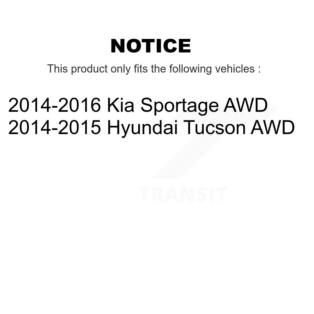 Front Rear Suspension Link Kit For Hyundai Tucson Kia Sportage AWD K72-100808 - Image 2
