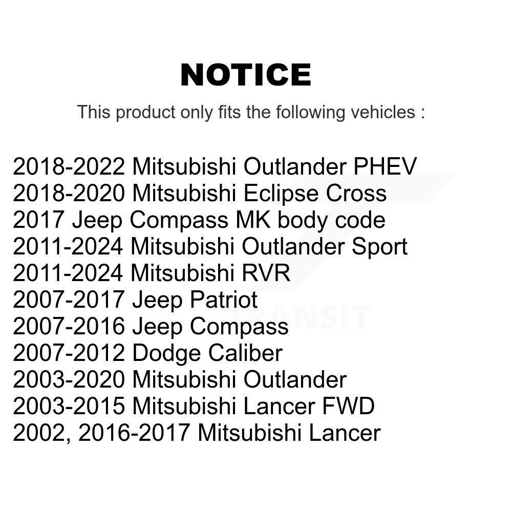 Front Lower Rearward Arm Bushing Pair For Mitsubishi Jeep RVR Lancer K72-100864 - Image 2