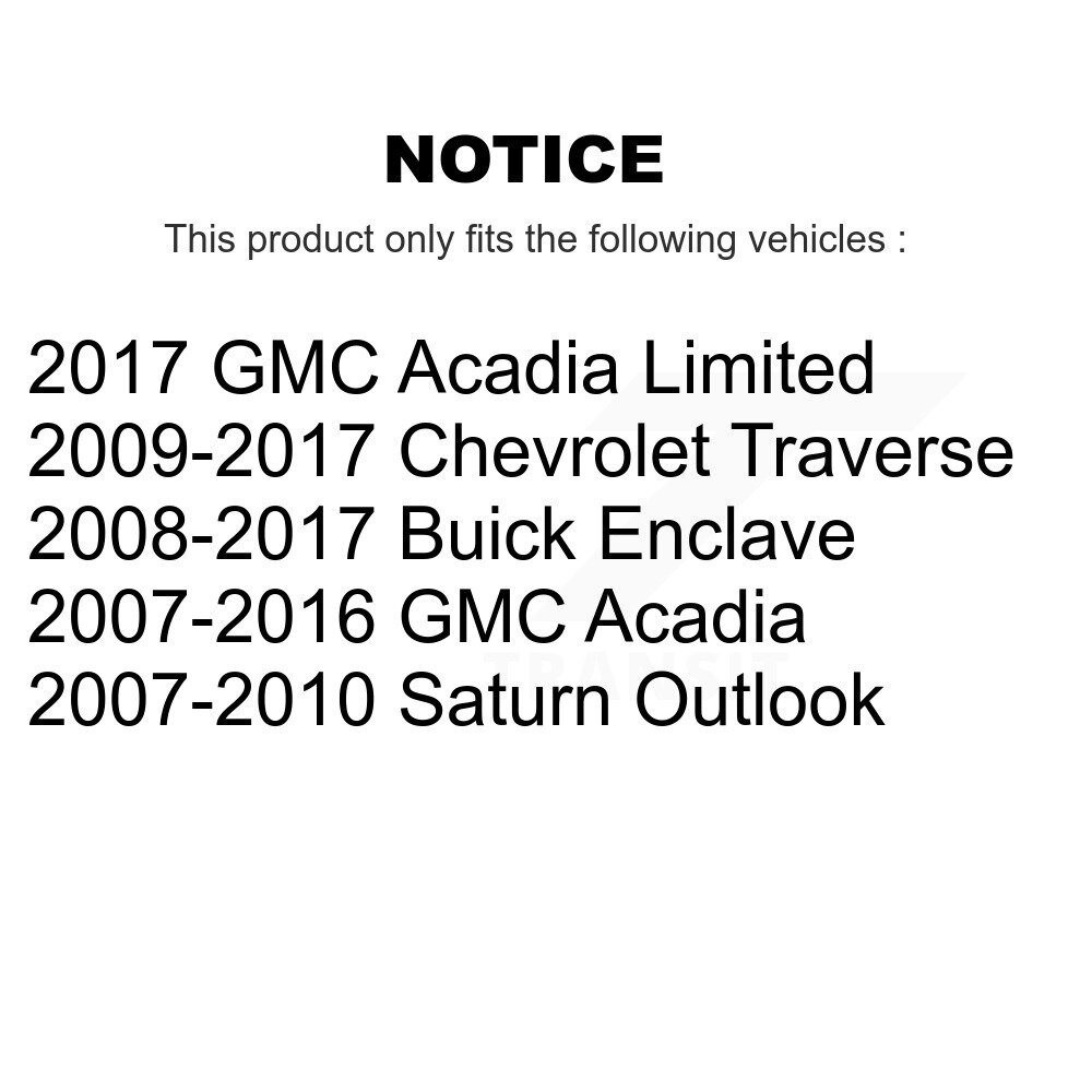 Front Ball Joint & Tie Rod End Kit For GMC Acadia Buick Enclave Chevrolet Traverse Saturn K72-100920 - Image 2