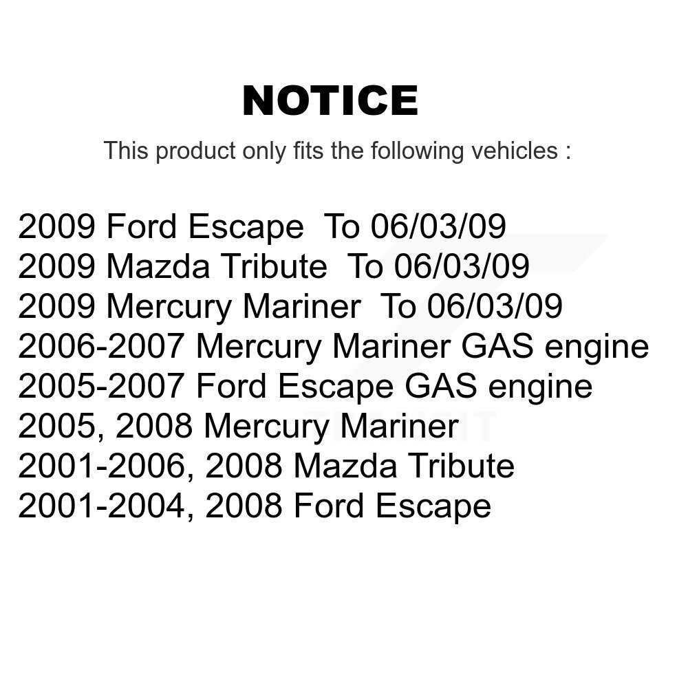 Front Control Arm And Tie Rod End Kit For Ford Escape Mazda Tribute Mercury Mariner K72-101053 - Image 2